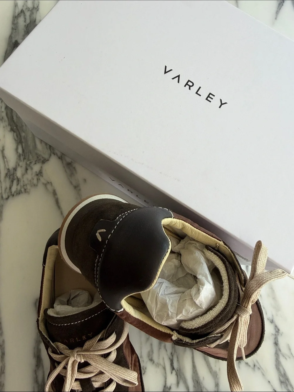 Varley Brown and Black Mixed-Material Women's Sneaker